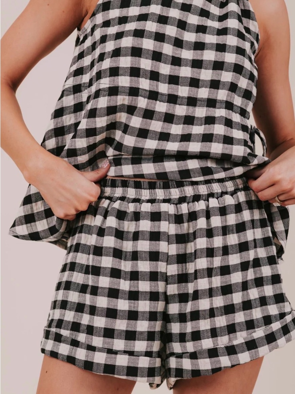 Miou Muse Gingham Shorts